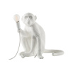 Bílá stolní lampa Monkey