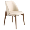 Krémová koženková jídelní židle Angel Cerdá No. 4207