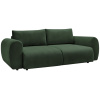 Zelená čalouněná trojmístná rozkládací pohovka Lucien 257 cm