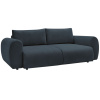 Tmavě modrá čalouněná trojmístná rozkládací pohovka Lucien 257 cm