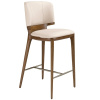 Krémová koženková barová židle Angel Cerdá No. 4208, 72 cm