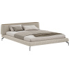 Béžová čalouněná dvoulůžková postel Vertigo 160 x 200 cm
