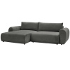 Šedá čalouněná rohová rozkládací pohovka Lucien 314 cm, levá