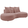Růžová bouclé trojmístná pohovka Saint-Germain 260 cm