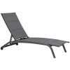 Antracitové hliníkové zahradní lehátko Cleopas