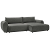 Šedá čalouněná rohová rozkládací pohovka Lucien 314 cm, pravá