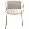 Béžovošedá zahradní židle Kave Home Atrani s výpletem