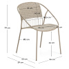 Béžovošedá zahradní židle Kave Home Atrani s výpletem