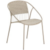 Béžovošedá zahradní židle Kave Home Atrani s výpletem