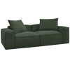 Zelená čalouněná trojmístná pohovka Boheme 260 cm