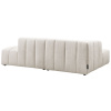 Bílá bouclé rohová pohovka Annecy 262 cm, levá