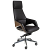 Černá koženková kancelářská židle Angel Cerdá No. 4210