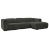 Tmavě šedá rohová pohovka William 298 cm, pravá