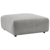 Světle šedá čalouněná podnožka Lucien 108 x 108 cm