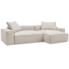 Béžová čalouněná rohová pohovka Boheme 302 cm, levá/pravá
