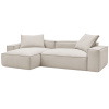 Béžová čalouněná rohová pohovka Boheme 302 cm, levá/pravá