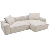 Béžová čalouněná rohová pohovka Boheme 302 cm, levá/pravá