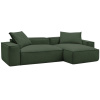 Zelená čalouněná rohová pohovka Boheme 302 cm, levá/pravá