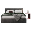 Tmavě šedá čalouněná dvoulůžková postel Bergamo 180 x 200 cm