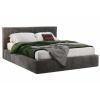 Tmavě šedá čalouněná dvoulůžková postel Bergamo 180 x 200 cm