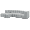 Světle šedá čalouněná rohová pohovka Cloud 288 cm, levá