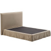 Béžová dvoulůžková postel s čelem Kave Home Jaira 150 x 190 cm