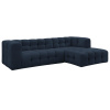 Tmavě modrá čalouněná rohová pohovka Cloud 288 cm, pravá
