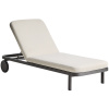 Béžovo-šedé hliníkové zahradní lehátko kave home Kionia