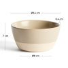 Béžová keramická mísa Kave Home Doren Ø14 cm