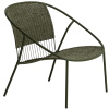 Zelené zahradní křeslo kave home Atrani s výpletem
