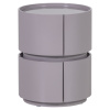 Šedý lakovaný noční stolek Lunex ø 40 cm