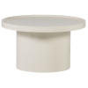 Bílý lakovaný konferenční stolek Veluna ø 70 cm