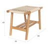 Přírodní dubová stolička KINTARO 43 cm