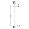 Černá kovová stojací LED lampa Nova Luce Velio 147 cm