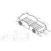 Bílá dětská postel Vipack Car Bed 90 x 200 cm