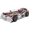 Bílá dětská postel Vipack Car Bed 90 x 200 cm
