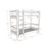Dubová dvoupatrová postel Vipack Forrest 90 x 200 cm
