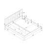 Dubová postel Vipack Olive s čelem 180 x 200 cm