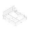 Dubová postel Vipack Olive s čelem 160 x 200 cm