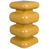 Žlutý kovový odkládací stolek STUBBY 49 cm