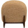 Hnědé čalouněné lounge křeslo LOOM