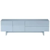 Lesklý modrý TV stolek Glam 160 x 38 cm