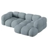 Světle modrá čalouněná rohová pohovka Cosmopolitan Design Loretto 250 cm, pravá