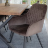 Hnědo šedá sametová jídelní židle Malvik -fv-interier-25