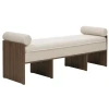 Béžová bouclé lavice Foppo 150 cm