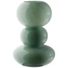 Zelená skleněná váza TOWER 30 cm