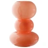 Růžová skleněná váza TOWER 30 cm