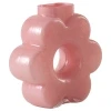 Růžová skleněná váza BLOMSTRA 22 cm