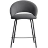 Šedá čalouněná barová židle Kave Home Bonali 65 cm