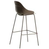 Hnědá plastová barová židle Kave Home Sanile 74 cm